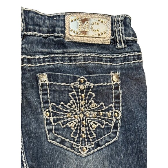 Miss Chic Denim shorts Jeans S Rhinestone Detail - Picture 4 of 4